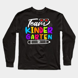 Team Kindergarten Boys Teacher Back To School Kinder Crew T-Shirt Long Sleeve T-Shirt